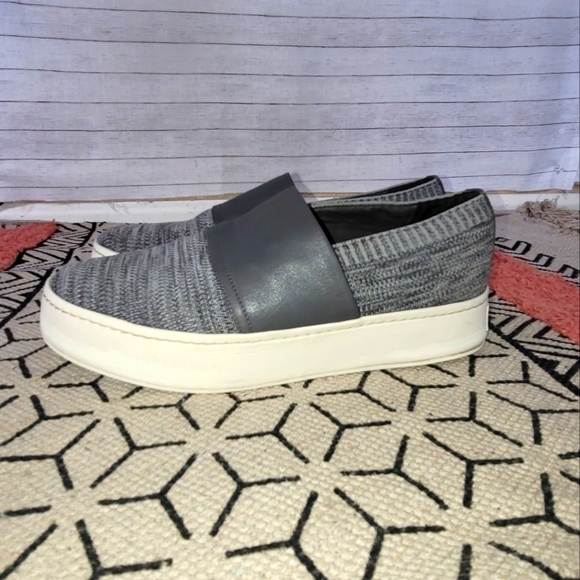 VINCE Ward Gray Knit Platform Slip On Sneakers, sz 10 - Picture 1 of 12